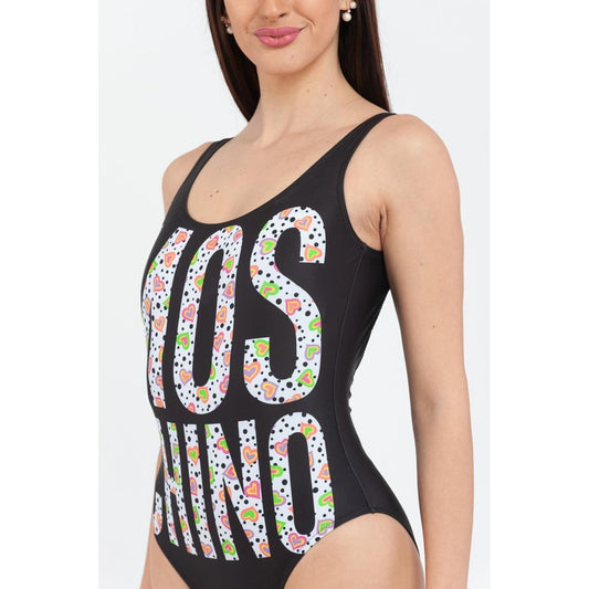 Moschino Black Polyester One-Piece Swimsuit