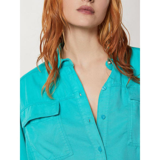 Patrizia Pepe Turquoise Lyocell Blouse