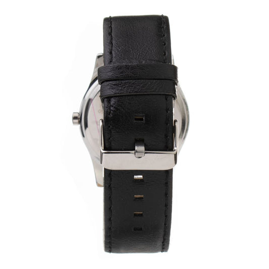 ARABIANS Black Leather Dress Watch