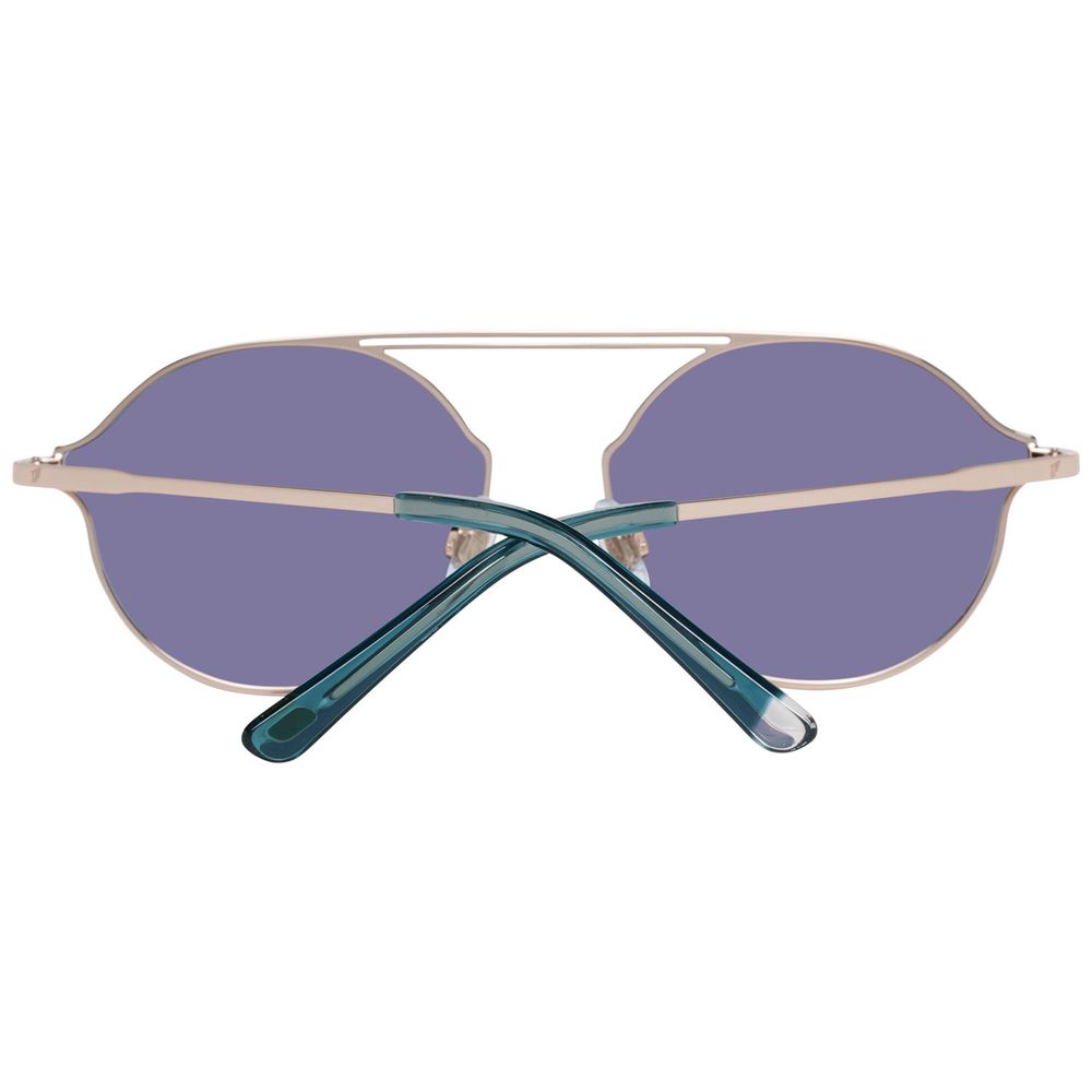 WEB EYEWEAR Rose Gold Metal Sunglasses
