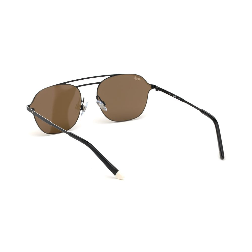 WEB EYEWEAR Black Metal Sunglasses
