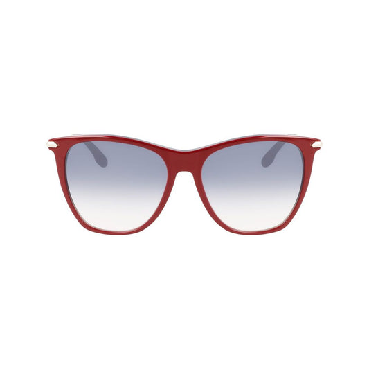 Victoria Beckham Burgundy Acetate Sunglasses