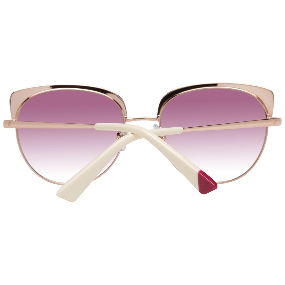 WEB EYEWEAR Rose Gold Metal Sunglasses