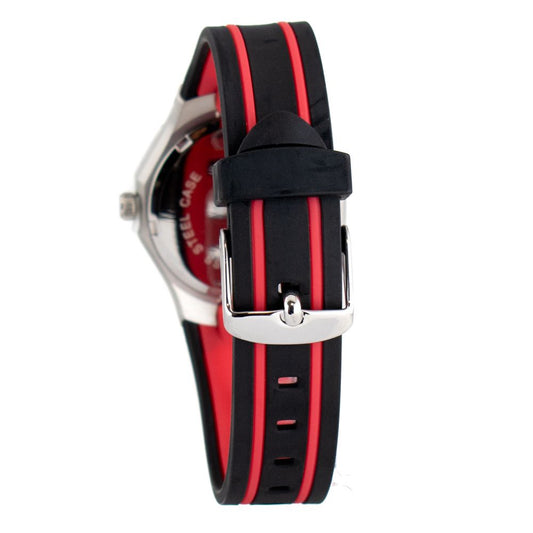 JUSTINA Black Rubber Sport Watch
