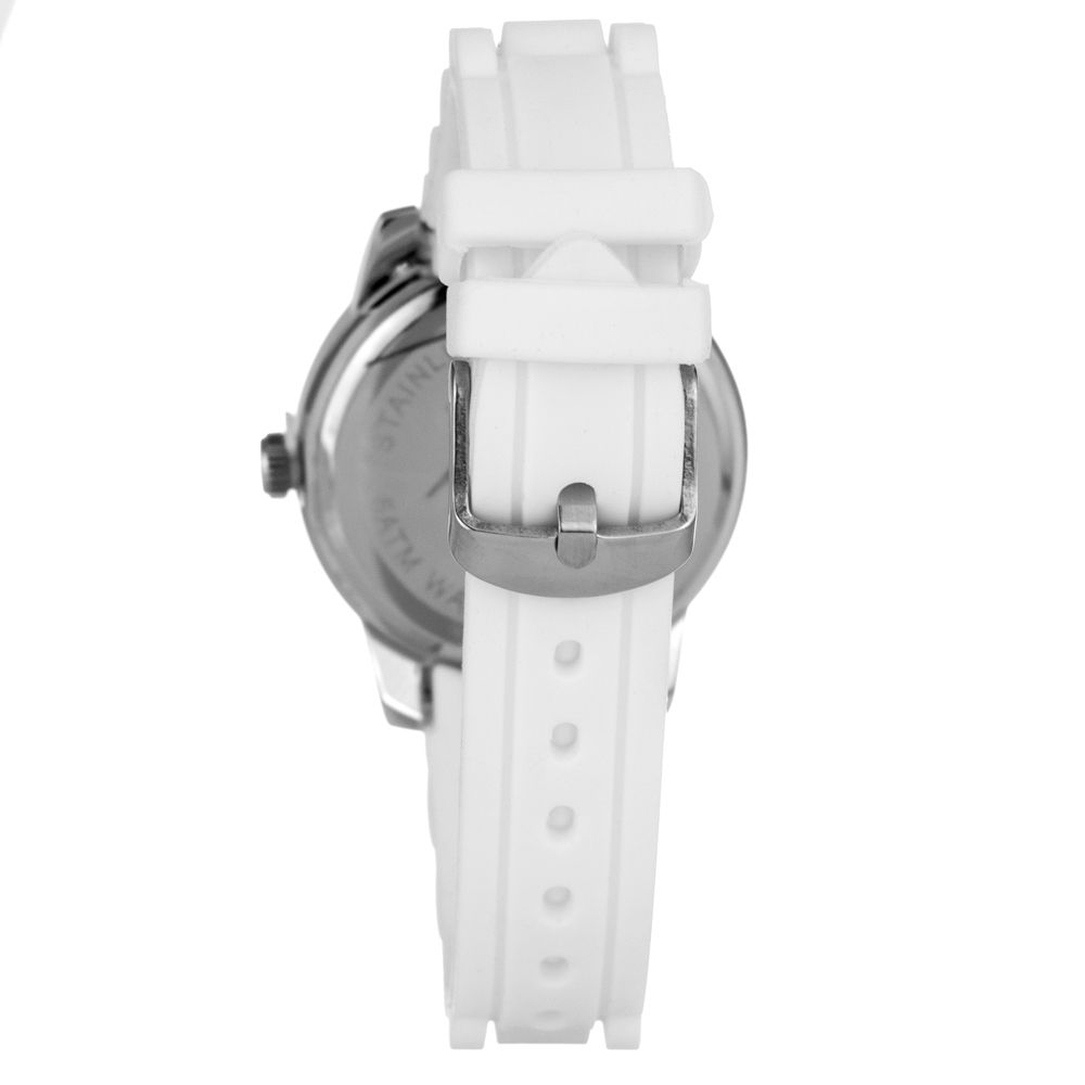 JUSTINA White Rubber Sport Watch