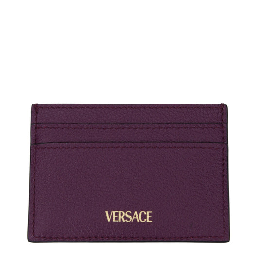 Versace Purple Leather Cardholder