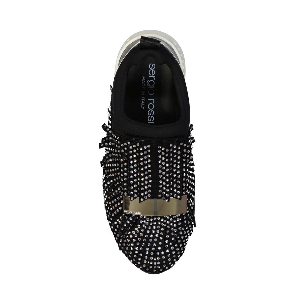 Sergio Rossi Black Fabric Athletic Sneakers