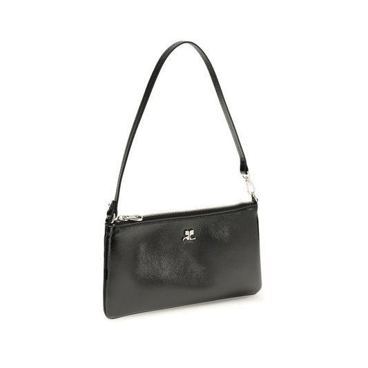 Courrèges Black Cowhide Shoulder Bag
