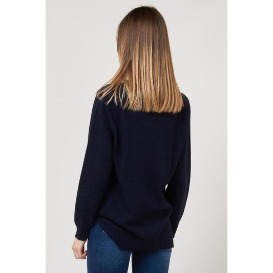 Gas Navy Blue Marabou Sweatshirt