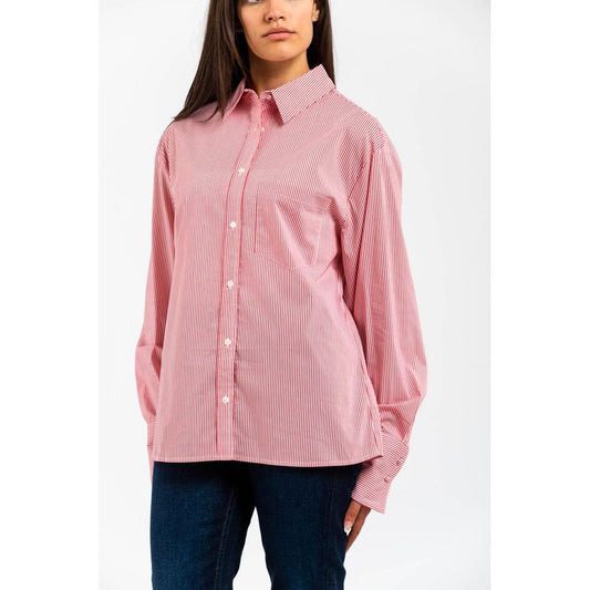 Gas Red Cotton Pattern Shirt