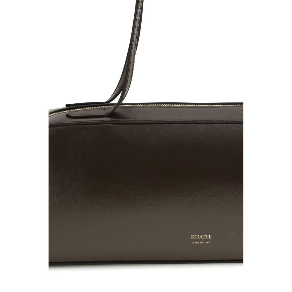 Khaite Brown Calf Leather Bos Taurus Shoulder Bag