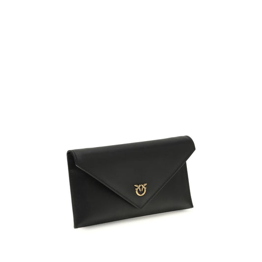 PINKO Black Calf Leather Bos Taurus Handbag