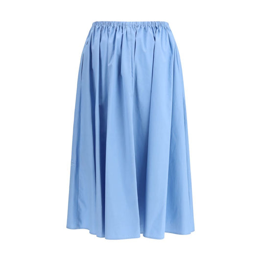 Marni Light Blue Cotton Midi Skirt
