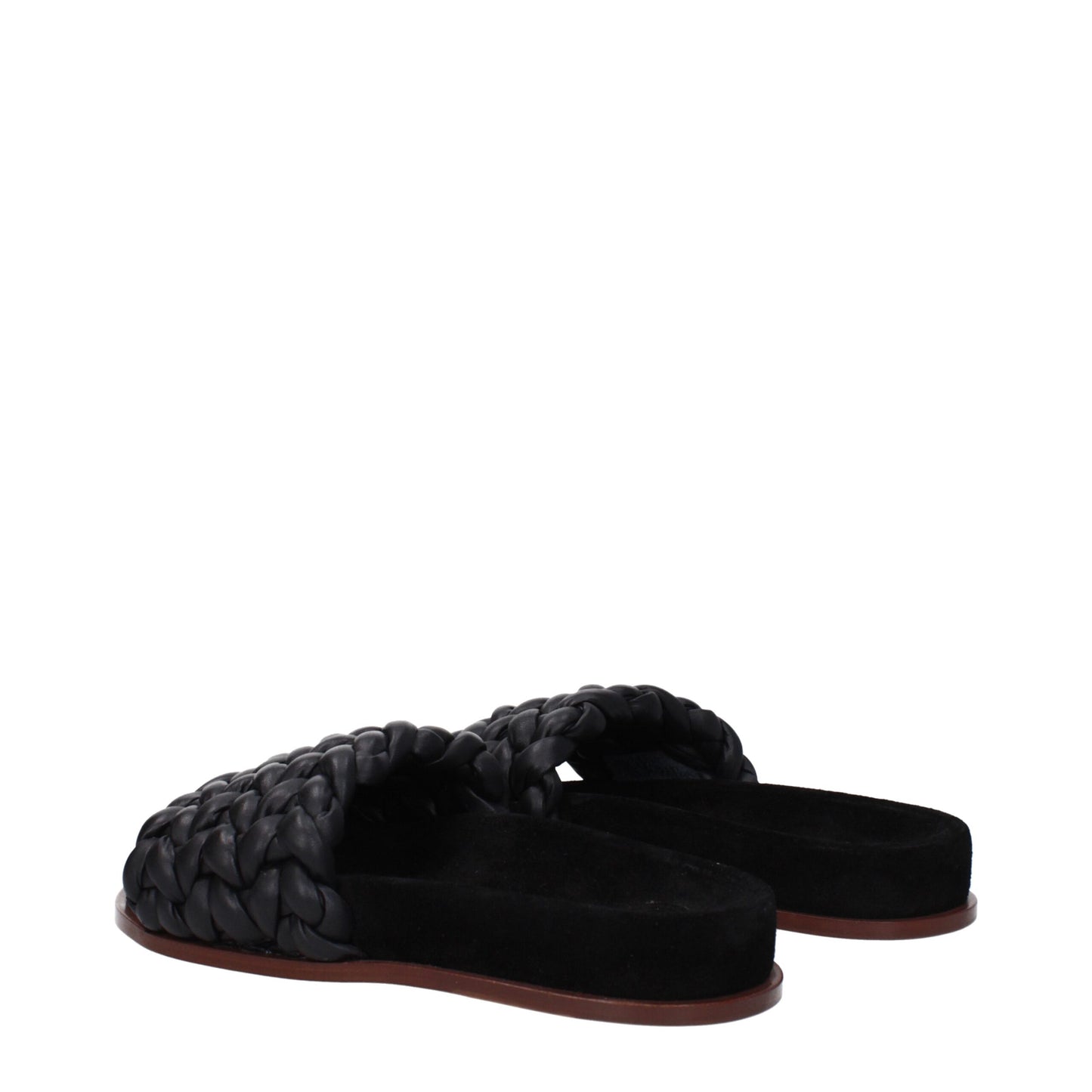 Chloé Black Leather Slippers