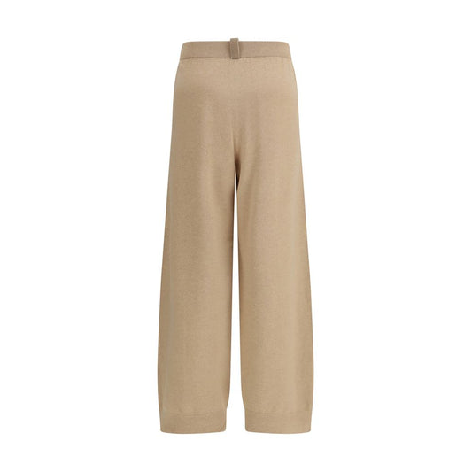 Fabiana Filippi Beige Fleece Wool Casual Pants