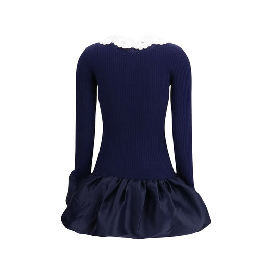 Self-Portrait Blue Viscose Cocktail Dress