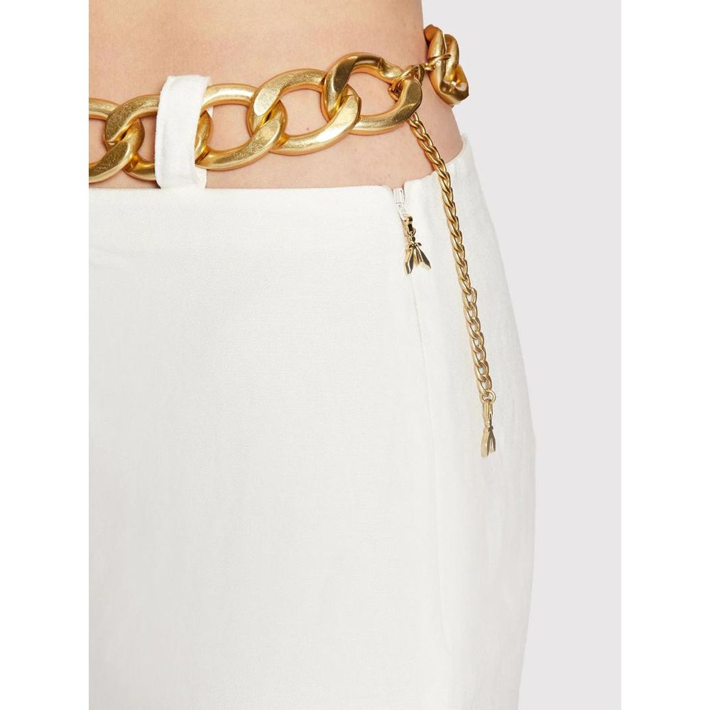 Patrizia Pepe White Viscose Long Skirt