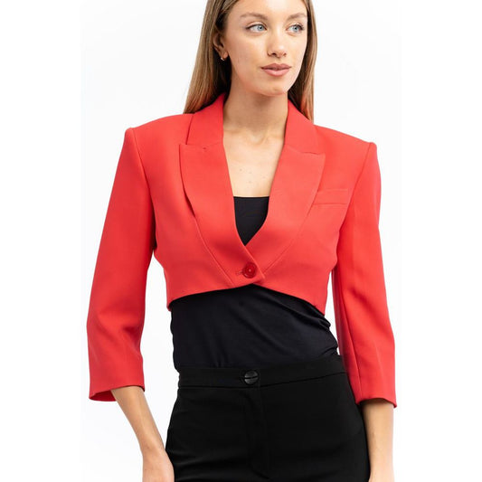 Patrizia Pepe Red Polyester Blazer