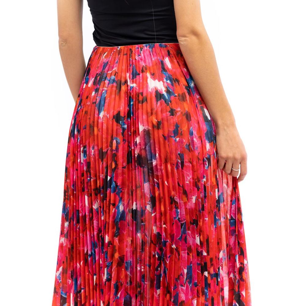 Patrizia Pepe Red Polyester Long Skirt