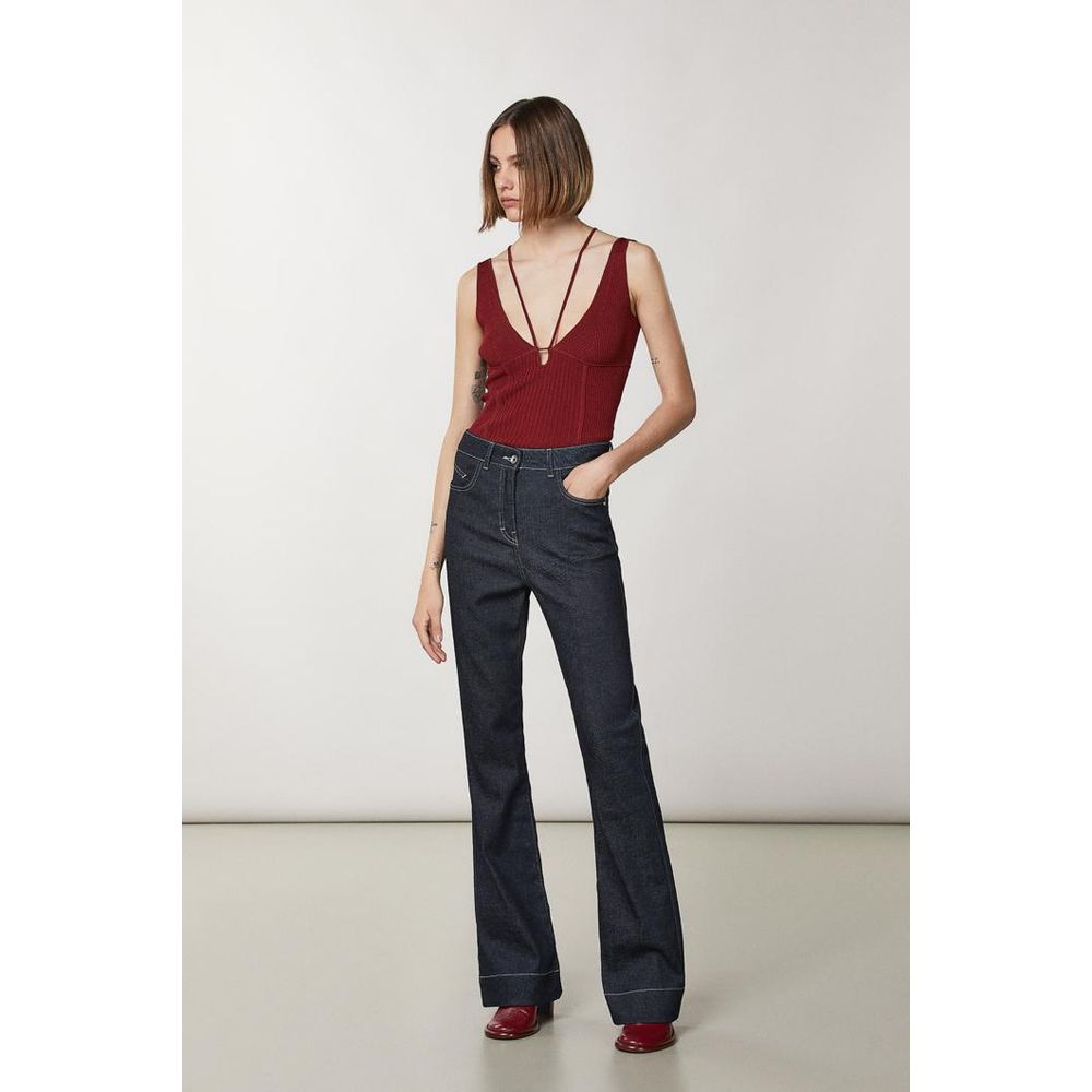 Patrizia Pepe Red Viscose Shirt