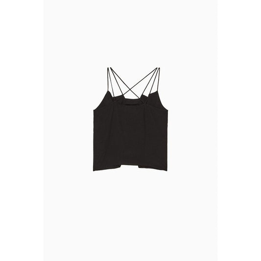 Patrizia Pepe Black Viscose Tank Tops