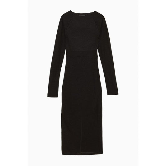 Patrizia Pepe Black Wool Casual Dress