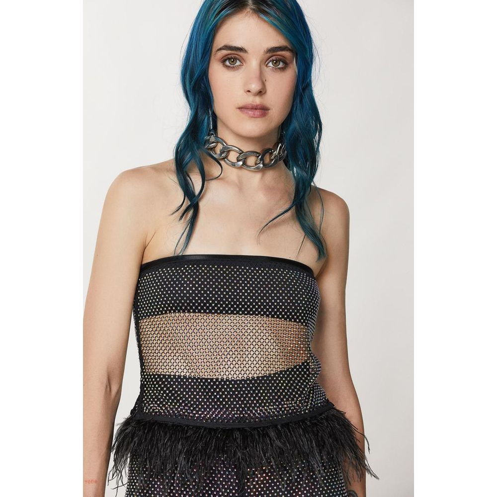 Patrizia Pepe Black Polyester Tank Tops