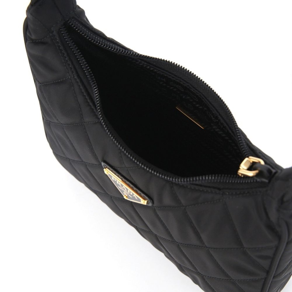 Borsa a tracolla Prada in nylon nero