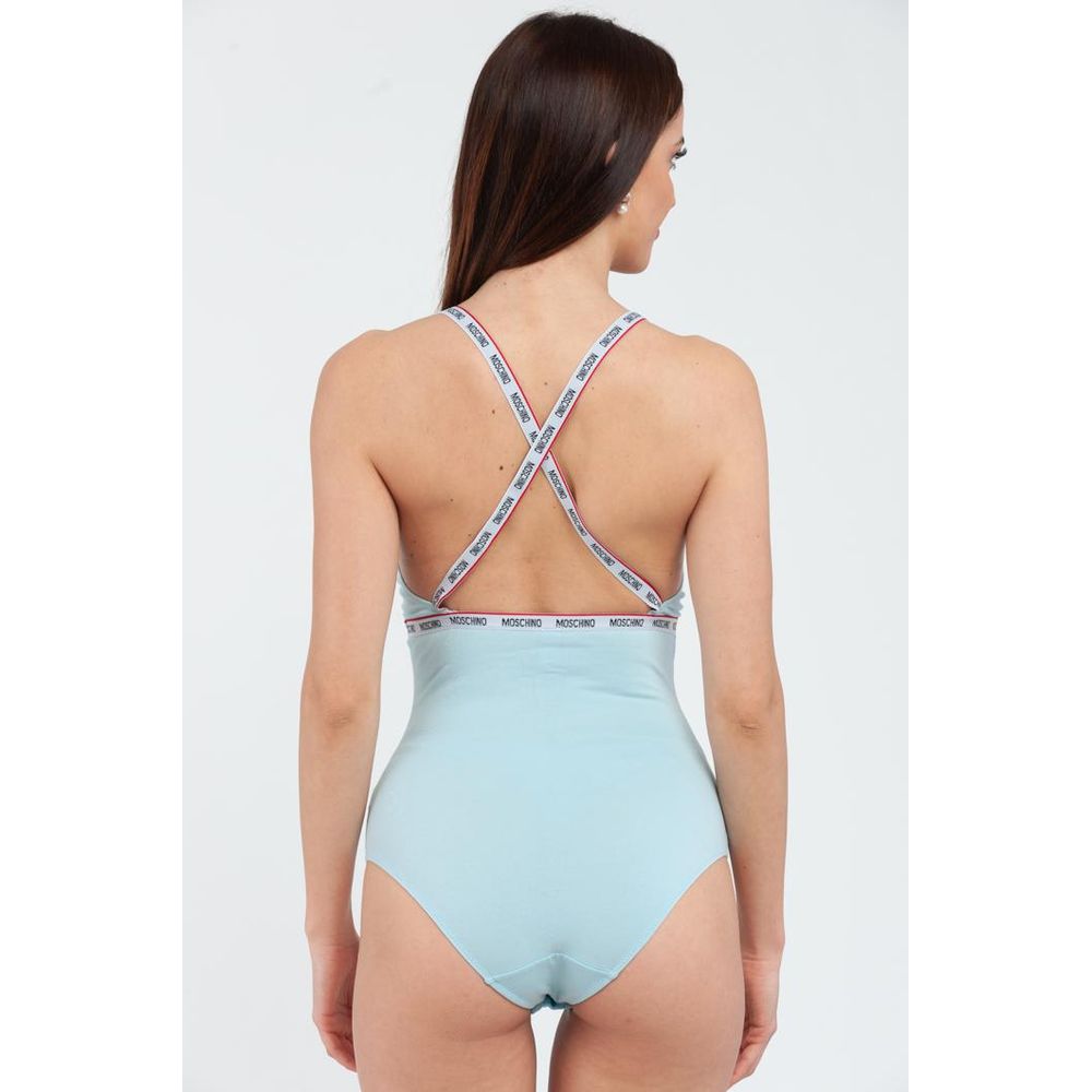 Moschino Blue Cotton Bodysuit
