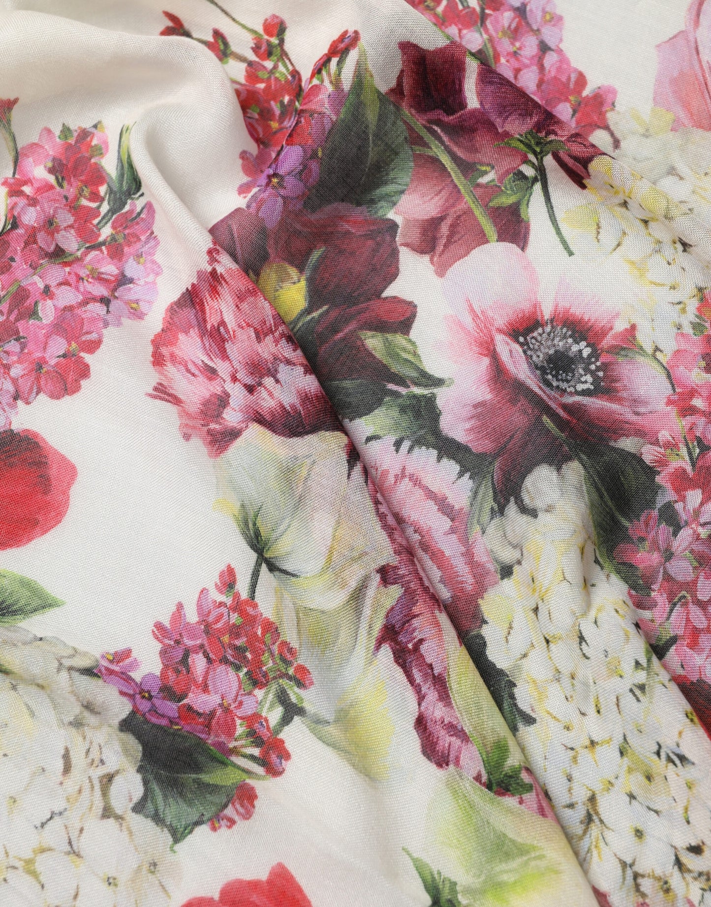 Dolce & Gabbana Sciarpa quadrata floreale multicolore 134,5 cm x 134,5 cm