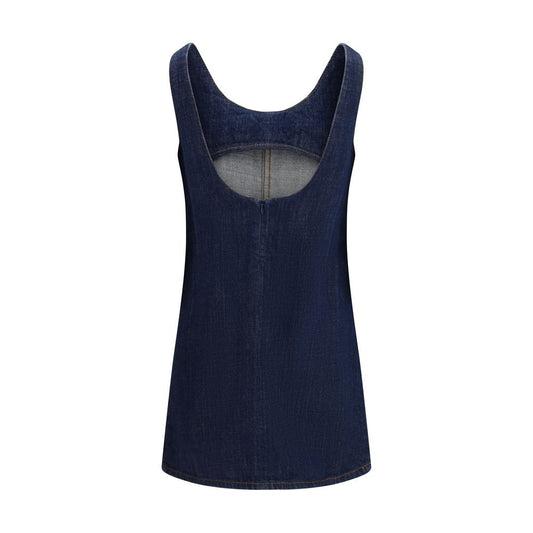Abito casual in cotone blu Ami Paris
