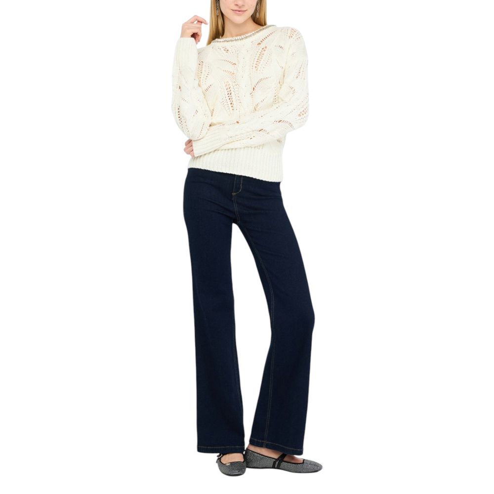 Liu Jo White Marabou Sweatshirt
