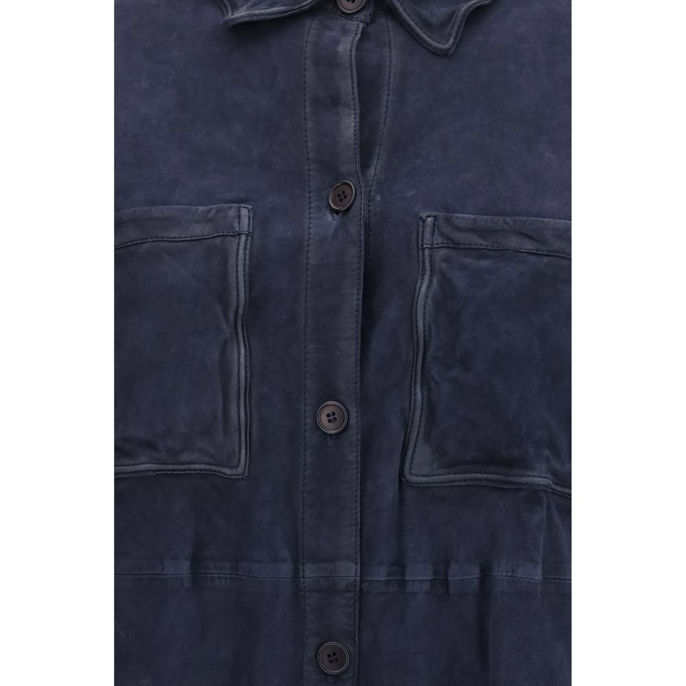 P.A.R.O.S.H. Blue Goatskin Dress Shirt