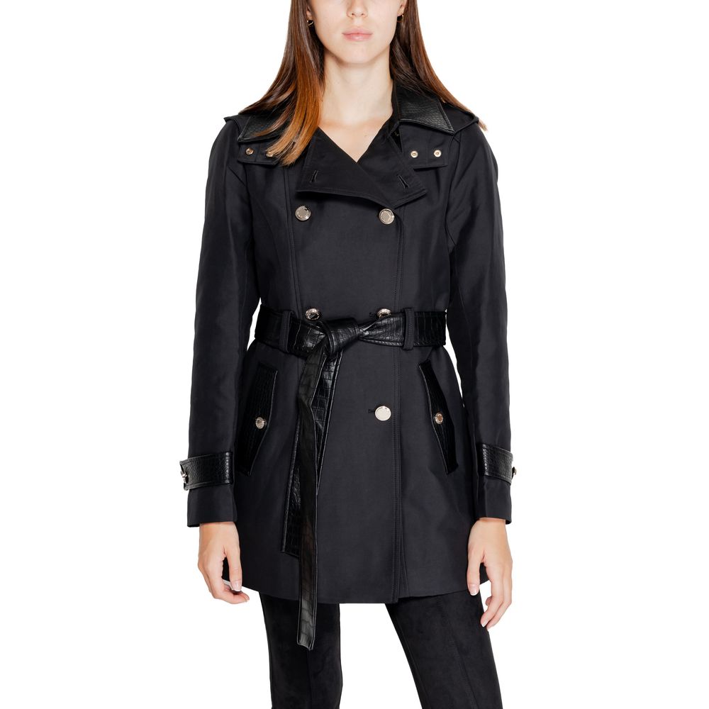 Morgan De Toi Black Polyester Trench Coat