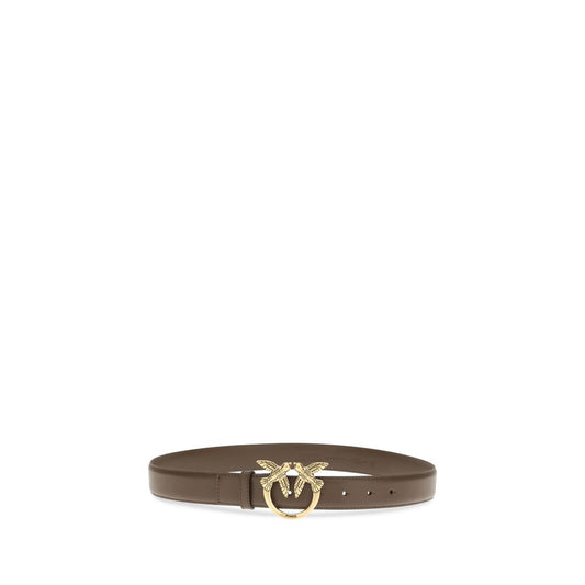 PINKO Brown Calf Leather Bos Taurus Regular Belt