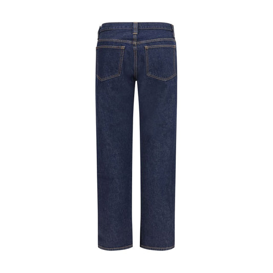 Khaite Blue Cotton Straight-Leg Jeans
