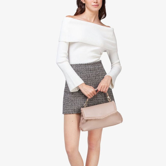 MIRIADE Beige Polyester Shoulder Bag