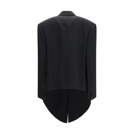 Calvin Klein Black Viscose Full-Length Jacket