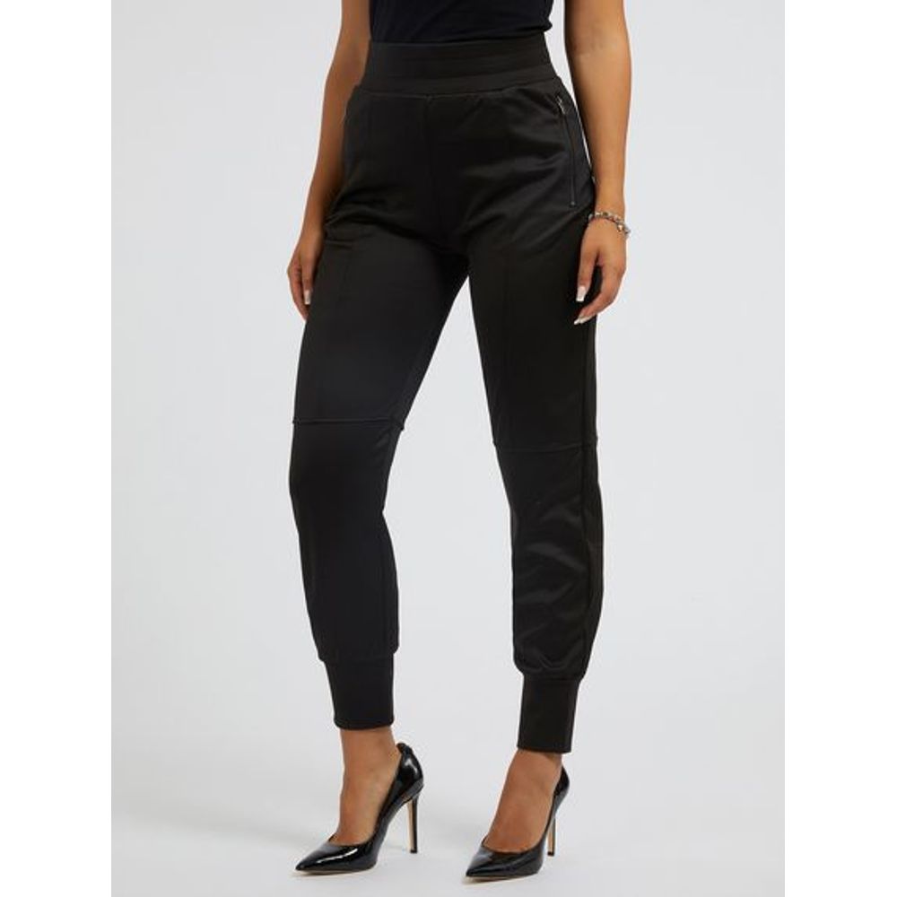 Guess Black Polyester Joggers (Workout Pants)