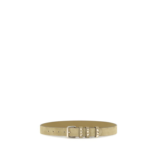 Valentino Garavani Beige Calf Leather Bos Taurus Belt