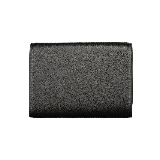 Mario Valentino Black Polyurethane Womens Wallet