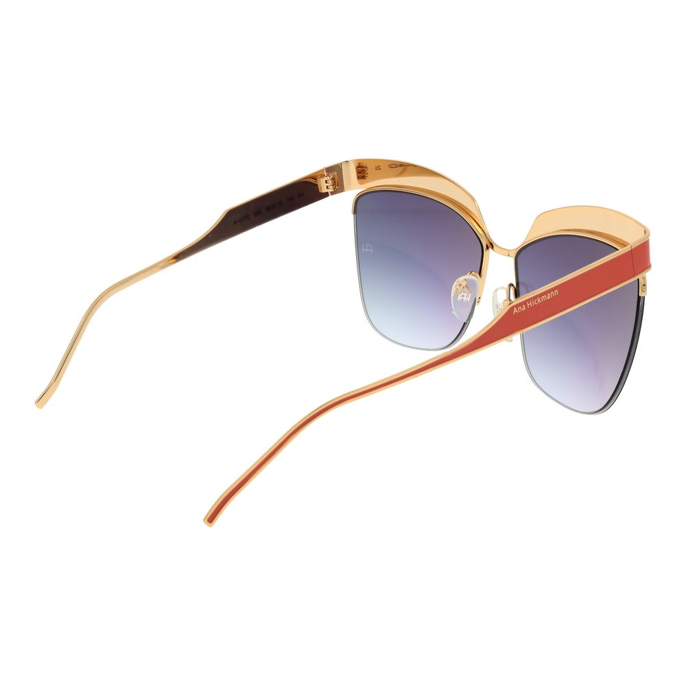 Ana Hickmann Gold Acetate Sunglasses
