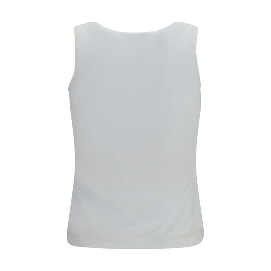 Balenciaga White Cotton Tank Tops