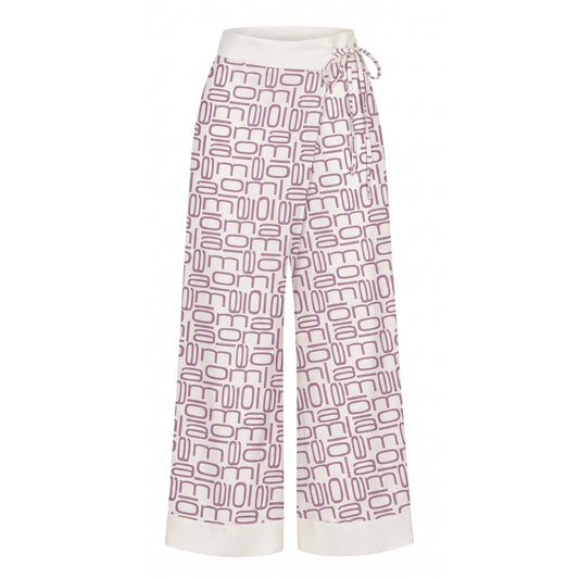Malo Purple Silk Women Pants