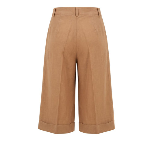 Trussardi Jeans Beige Viscose Women Shorts