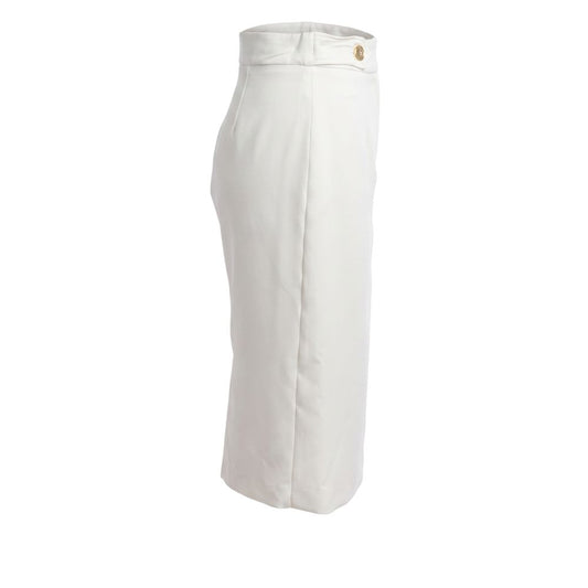 Trussardi Jeans White Polyester Women Skirt