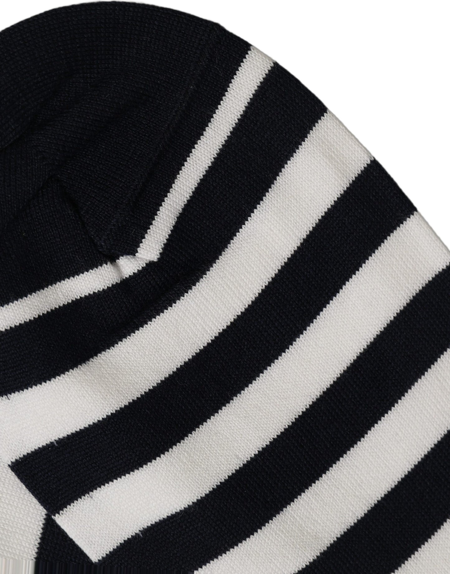 Dolce & Gabbana Black White Stripes Cotton Mid Calf Accessory Socks