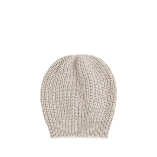 Brunello Cucinelli Beige Silk Beanie