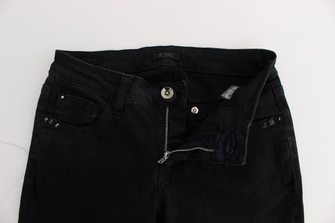 Costume National Black Cotton Slim Fit Denim Jeans