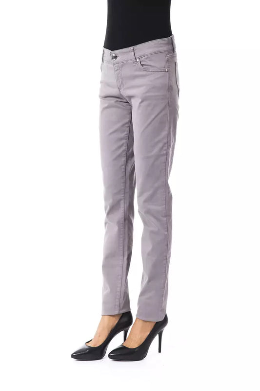 BYBLOS Gray Cotton Women Jeans